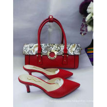 Red Pointy High Heel Sandals and Matched Handbags (G-35)